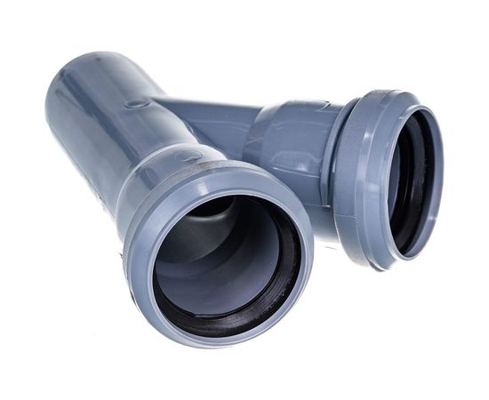Канализационный тройник RTP D 40х40 мм, 45 град, серый 16741 – изображение 3
