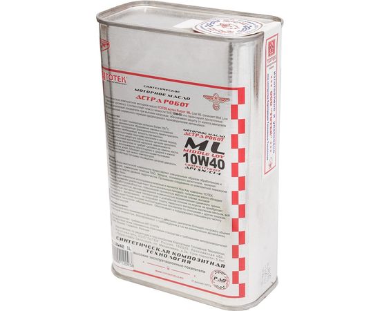 Моторное масло ТОТЕК Астра Робот ML SAE 10W40 1л ML1040001 – изображение 2