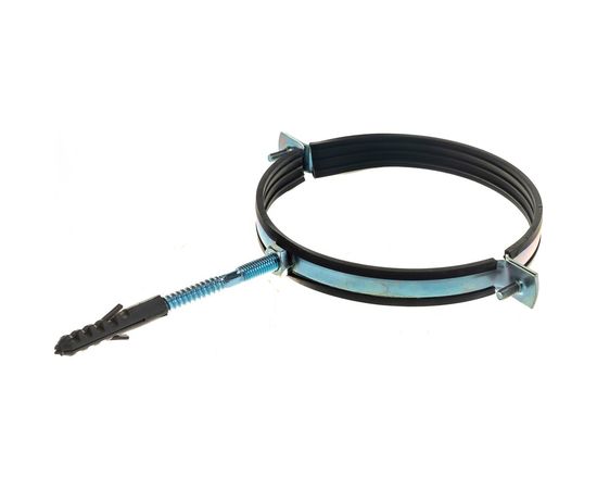 Металлический сантехнический хомут для труб со шпилькой и дюбелем СВК 155-162, 6 дюймов, гайка М10 SVK-F150М10 – изображение 5