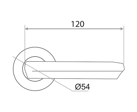 Раздельная ручка Trodos AL-55 SN никель 204478 – изображение 3