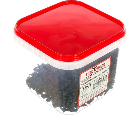 Саморез для ГВЛ ГОСКРЕП 3.9х19 1000 шт. 1-0021330 – изображение 4