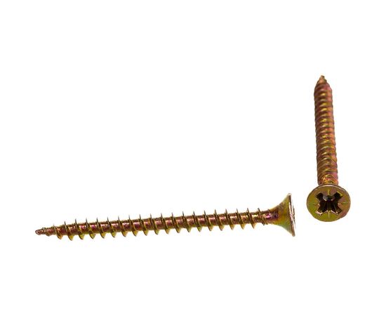 Универсальный саморез по дереву КрепСтройГрупп 3,5х40 желтый цинк, 300 шт. 145410 – изображение 3