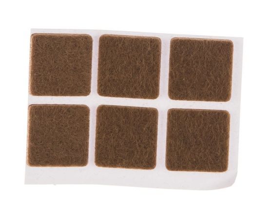 Подкладка ЕВРОПАРТНЕР фетр, корич. 20х20 мм 12шт. 6 9189 2 – изображение 3