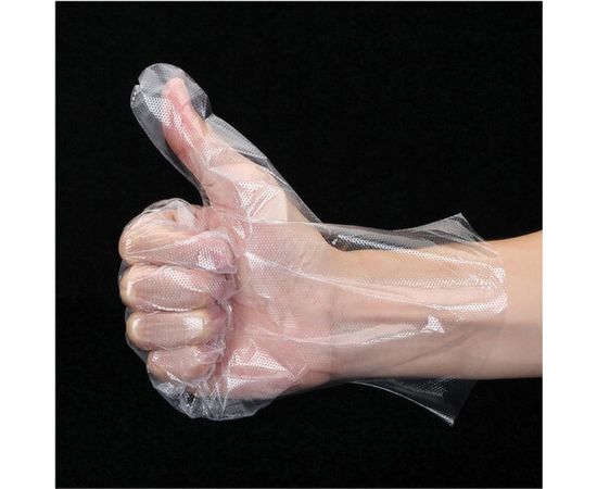 Полиэтиленовые перчатки ЛАЙМА, комплект 50 пар, размер М, 6 микрон, 606879 – изображение 7