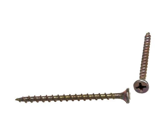 Саморезы с потайной головкой и крупным шагом МТК желтый цинк 1 кг, 3,5x55 113074 – изображение 4