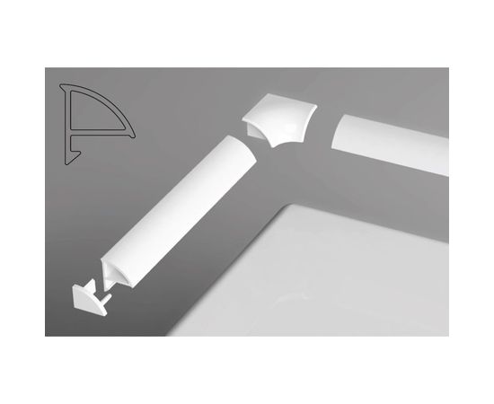 Набор Ravak (2 заглушки + 2 угловых соединения) для планки 6 мм B440000001 – изображение 2