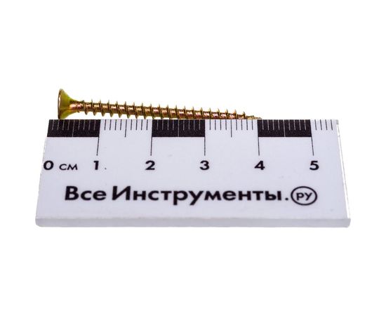 Универсальный саморез по дереву КрепСтройГрупп 3,5х40 желтый цинк, 300 шт. 145410 – изображение 2