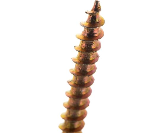 Универсальный саморез по дереву КрепСтройГрупп 3,5х50 желтый цинк, 250 шт. 145412 – изображение 4