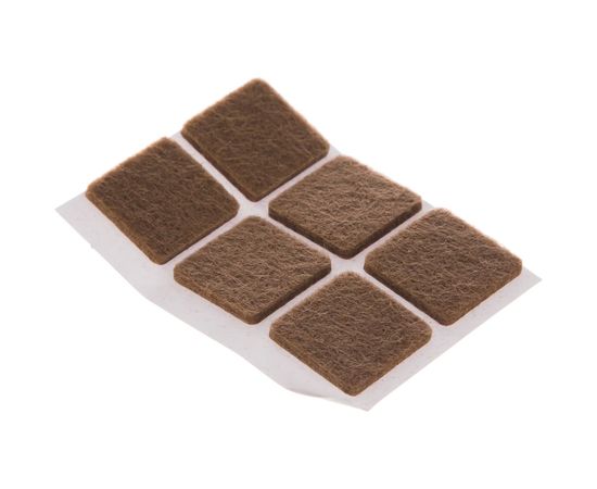 Подкладка ЕВРОПАРТНЕР фетр, корич. 20х20 мм 12шт. 6 9189 2 – изображение 2