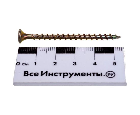 Саморезы с потайной головкой и крупным шагом МТК желтый цинк 1 кг, 3,5x55 113074 – изображение 3