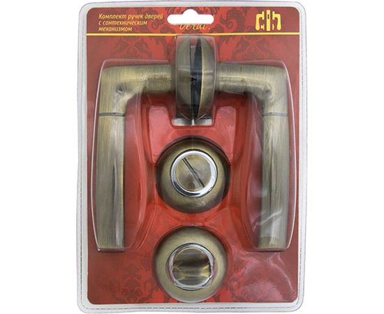 Комплект ручек Verdi бронза, механизм L70+завертка 11АВ70 – изображение 3