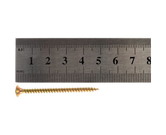 Универсальный саморез по дереву КрепСтройГрупп 3,5х50 желтый цинк, 250 шт. 145412 – изображение 3