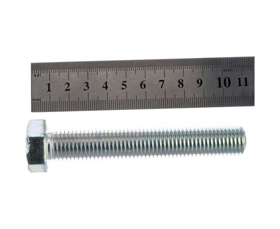 Болт Стройметиз полная резьба DIN933 М16х100, класс прочности 5. 8, цинк 5 шт. 3015188 – изображение 2
