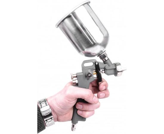 Пневматический краскопульт INTERTOOL HP, форсунка 1.5 мм, бачок 600мл PT-0205 – изображение 6