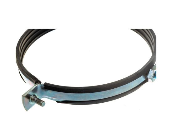 Металлический сантехнический хомут для труб со шпилькой и дюбелем СВК 155-162, 6 дюймов, гайка М10 SVK-F150М10 – изображение 2