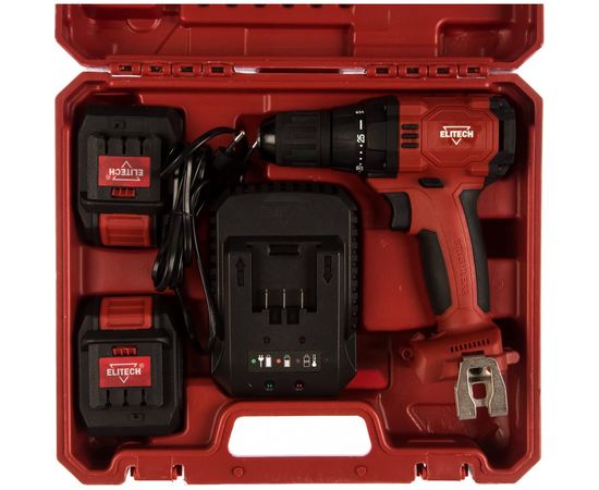 Аккумуляторная дрель-шуруповерт Elitech ДА 12БЛ2 2 А*ч 191605 – изображение 2