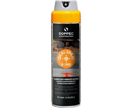 Флуоресцентная краска для геодезии и строительства Soppec IdealSpray 360 жёлтый 141817 