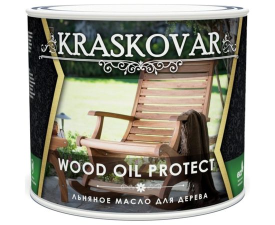 Льняное масло для дерева Kraskovar Wood Oil Protect 2,2 л 1246 