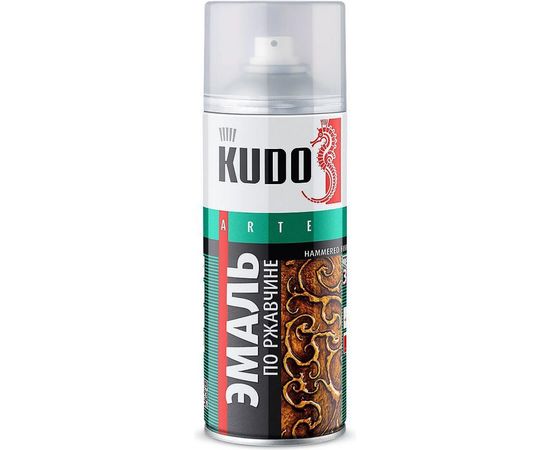 Молотковая эмаль по ржавчине KUDO черная медь 520 мл 3015 11603408 
