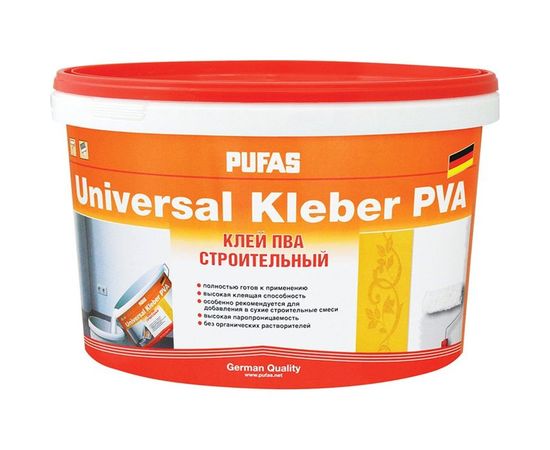 Строительный универсальный клей ПВА ПУФАС мороз. 10 кг тов-122871 