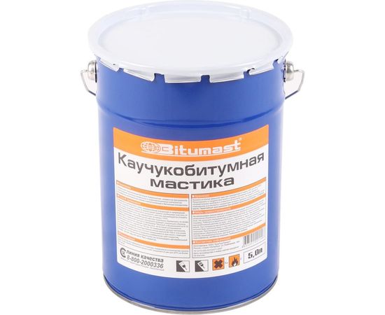 Каучукобитумная мастика, 5 л Bitumast 4607952900141 