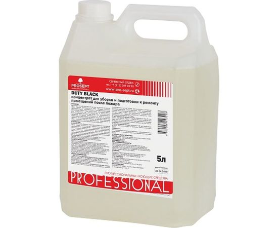 Средство для уборки помещений после пожара с дезинфицирующим эффектом PROSEPT Duty Black 5л 152-5 