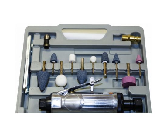 Прямая шлифмашина Pegas pneumatic + 10 шлиф камней 1802 