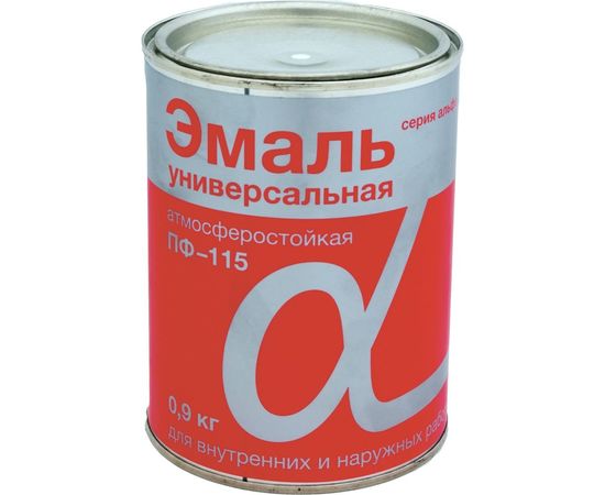 Универсальная эмаль Krafor ПФ-115 зеленая 0.9 кг 6 206162 