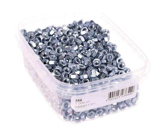 Гайка Качественный КРЕПЕЖ шестигранная DIN 934 М4 1000 шт 0300911 КЧ – изображение 3