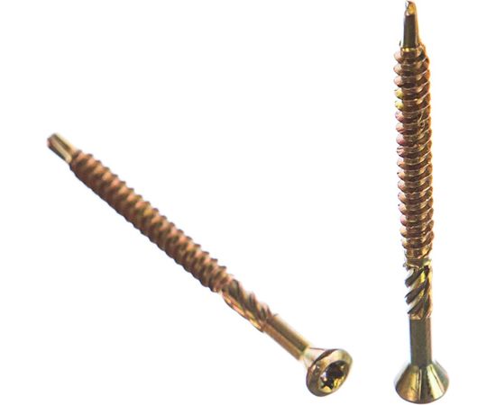 Шуруп для полов и паркета Rusconnect 3,2х45 мм, желтый цинк 150 шт. 3803461 