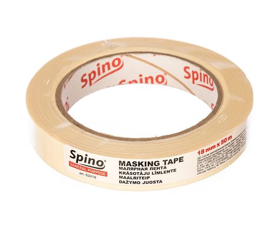 Малярная лента SPINO белая 60oC 18мм x 50м 62419 