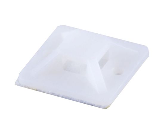 Самоклеющаяся площадка STEKKER WMCL2020 20х20 мм, под хомуты, белый 32931 