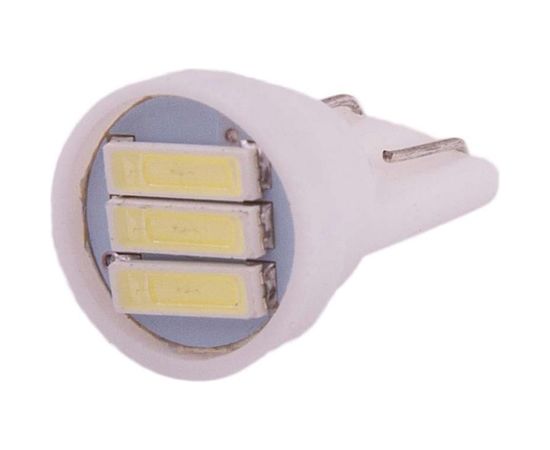 Автолампа диод T10 W5W 3 SMD без цоколя 1-конту��ная белая SKYWAY S08201077 