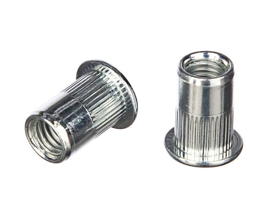 Заклепка с внутренней резьбой цилиндрический бортик Kenner Белый цинк м8х1,25х18 350шт зрц8 