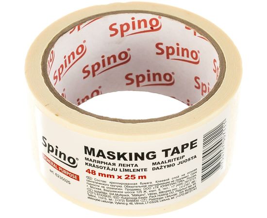 Малярная лента белая 60oC 48ммx25м SPINO 6235025 
