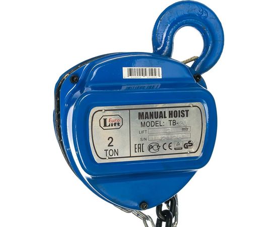 Ручная шестеренная стационарная таль EURO-LIFT ТВ ТРШ 2/3 (2 т, 3 м) – изображение 2