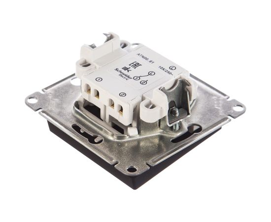 Переключатель Schneider Electric ATLASDESIGN, 1-клавишный, сх6, 10АХ, механизм, карбон, ATN001061 – изображение 2
