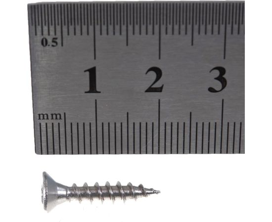 Универсальный шуруп с потайной головкой Tech-Krep 4х20 нерж.ст. А2 15шт 141803 – изображение 2