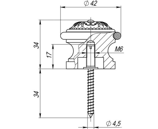Дверной упор Fuaro DS SM01 GOLD-24 золото 24K 31497 – изображение 2