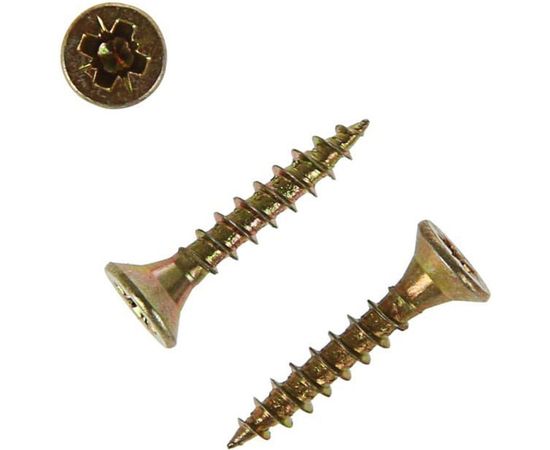 Универсальный саморез Tech-Krep 20х3,5 мм 200 шт желтый, коробка с окном 102232 – изображение 2