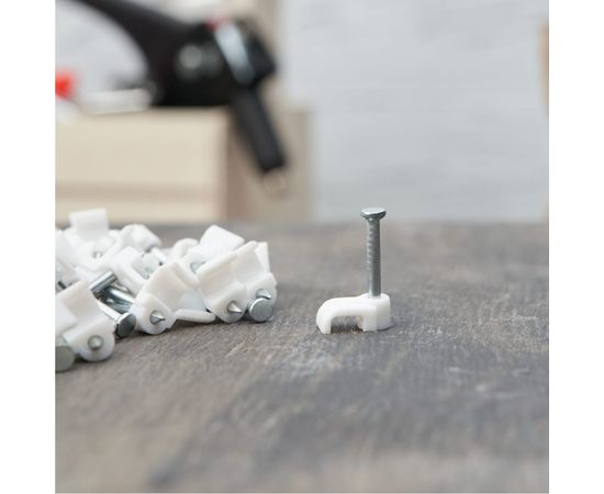 Плоский крепеж кабеля REXANT 5x2 мм, белый 50 шт 07-4205 – изображение 5