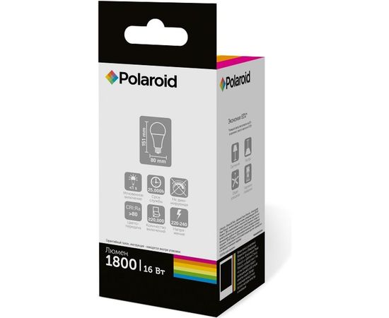 Светодиодная лампа Polaroid 220V A80 16W 4000K E27 1800lm PL-A8016274 – изображение 2