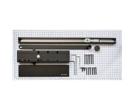 Дверной доводчик DOORLOCK DL300S BC size 3-5 со скользящей тягой, черный, с функцией Hold Open 75558 – изображение 2