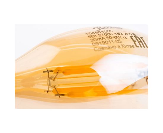 Лампа LED Candle tailed Golden E14 5W 2700K Gauss Filament 104801005 – изображение 3