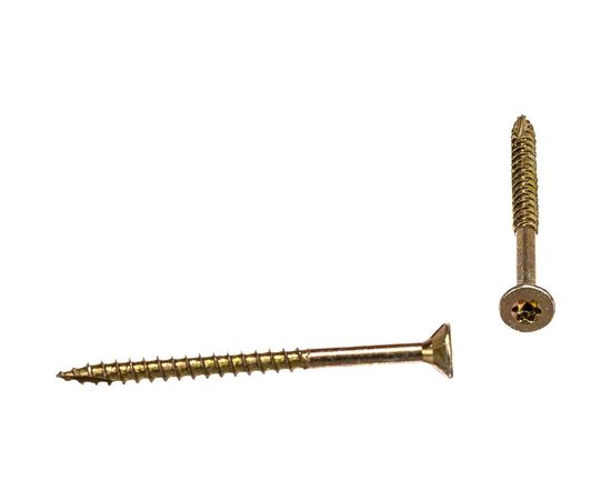 Шуруп Rusconnect CS 03040 с/нарез. д/дерева, потай, 3х40, 500 шт. Желтый цинк 310340 – изображение 3