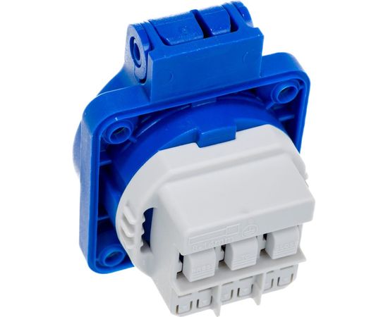 Встраиваемая розетка PCE самозажимные контакты 16A 220V 2P+E IP54 109-0b – изображение 3