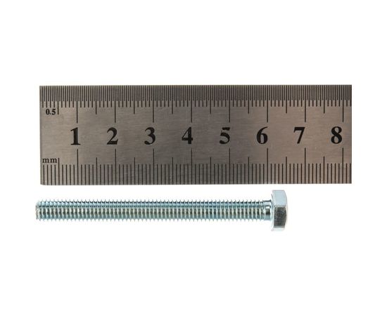 Болт DIN 933 с шестигранной головкой, оцинкованный М6х60, 30шт - коробка Tech-Krep 105206 – изображение 3