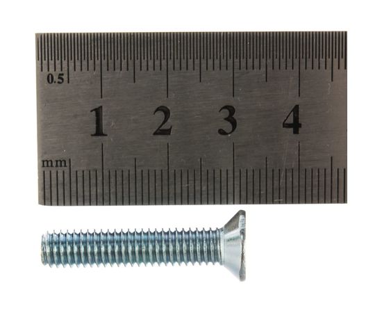 Винт DIN 965 с потайной головкой, оцинкованный М6х30, 60шт - коробка Tech-Krep 105242 – изображение 2