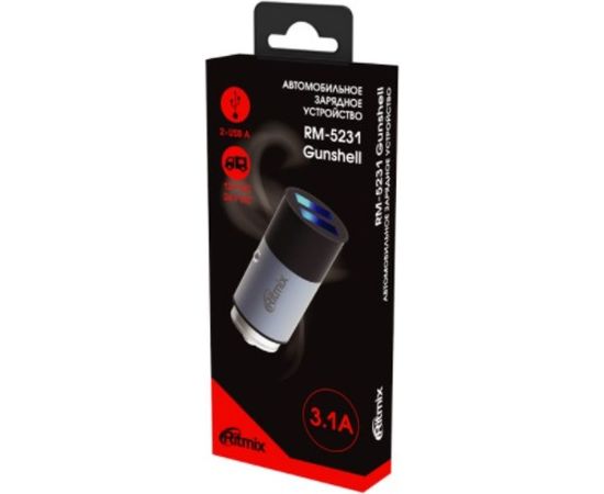 Автомобильное зарядное устройство RITMIX RM-5240AP Gunshell 80000311 – изображение 2