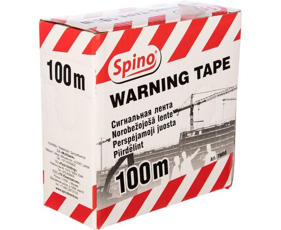 Сигнальная лента SPINO 50ммx100м красно-белая PE 78050 – изображение 4